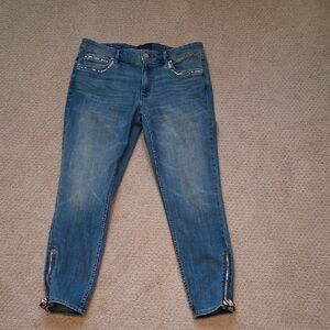 White House Black Market Blue Ankle Jeans
